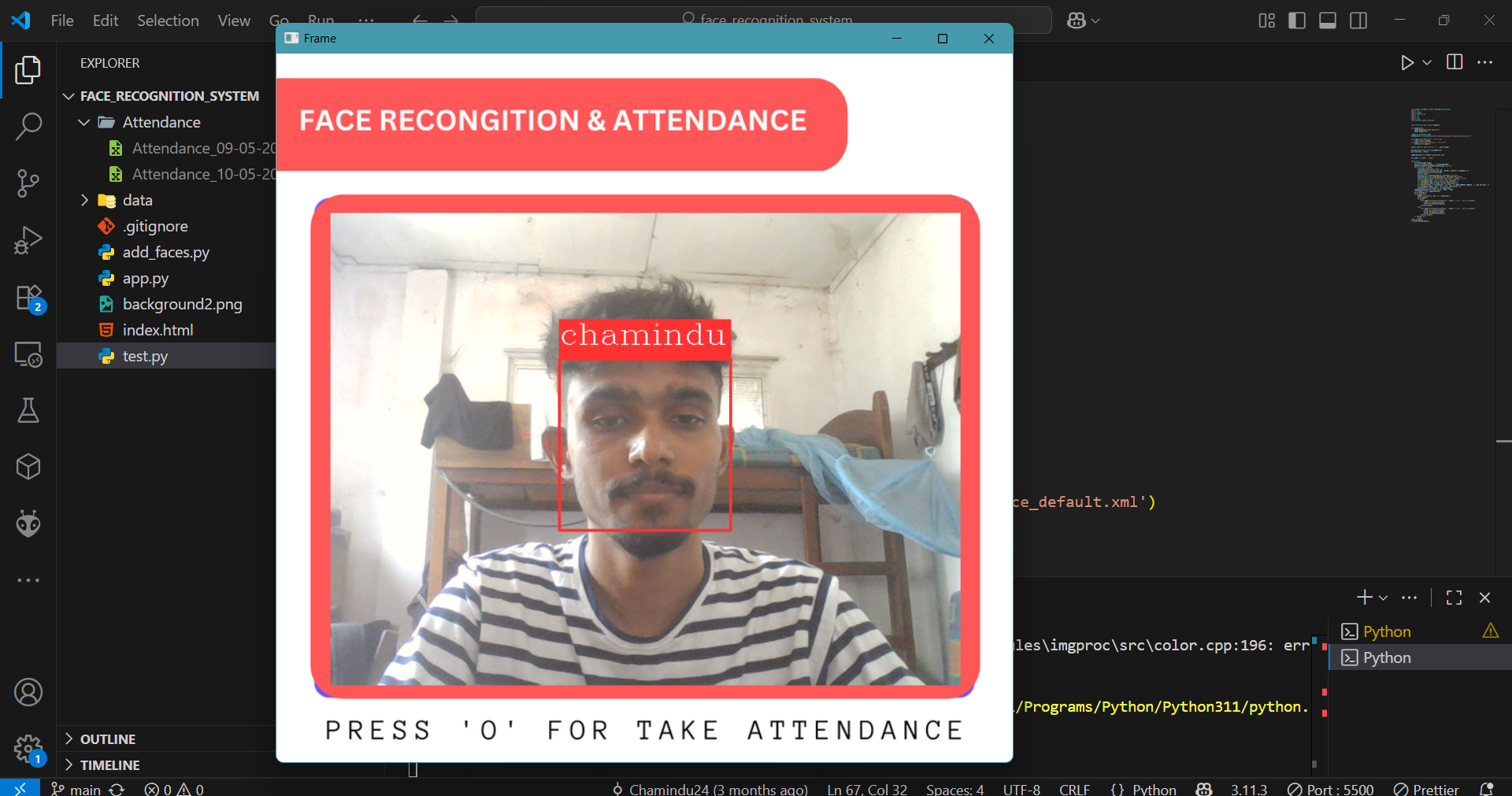 Face Recognition Attendance